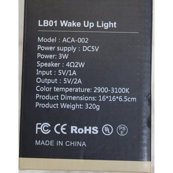 Wake up Light Alarm Clock Sunrise Sunset Sim FM Radio Nature Sounds LED Digital - Picture 8 of 8